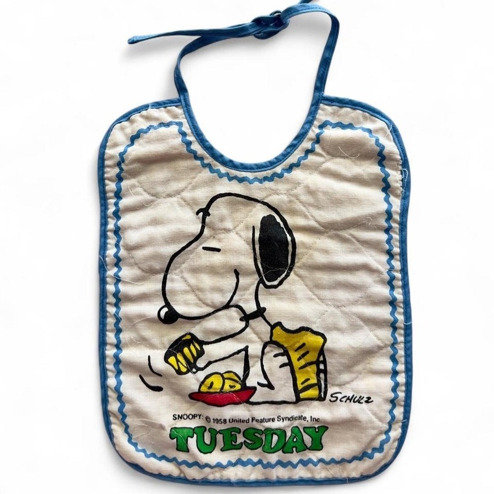 Vintage Snoopy Tuesday Baby Bib